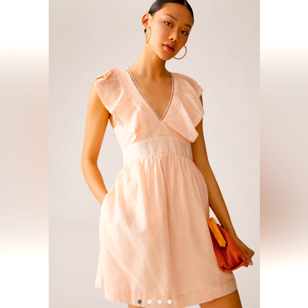 Anthropologie V-Neck Plunge Tunic Mini Dress